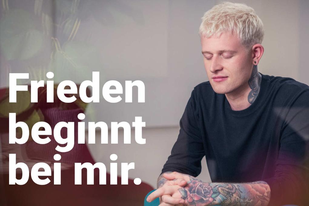 Kopfgrafik Caritas-Aktion 'Frieden beginnt bei mir' Elia