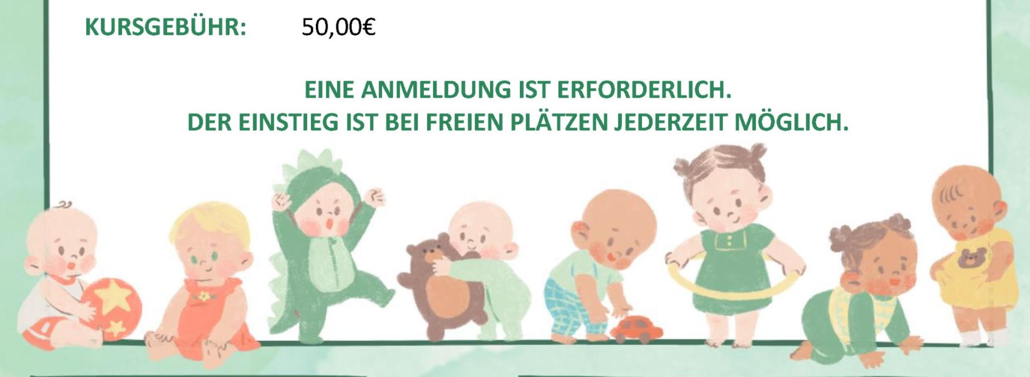 Plakat Eltern-Kind-Gruppe Leichlingen für Familien mit Kindern von ca. 8 Monaten bis ca. 2 Jahre