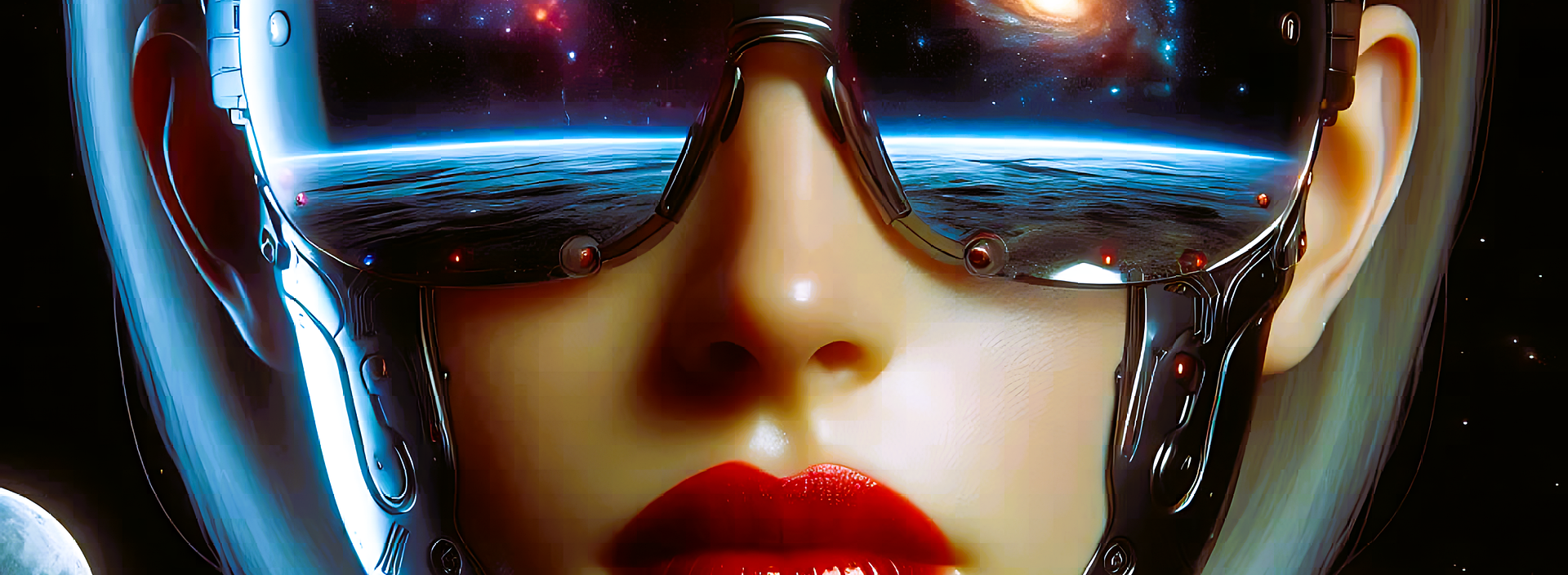 künstliche Frau mit Sonnenbrille