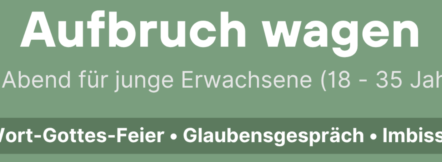 Plakat Aufbruch wagen September 2026