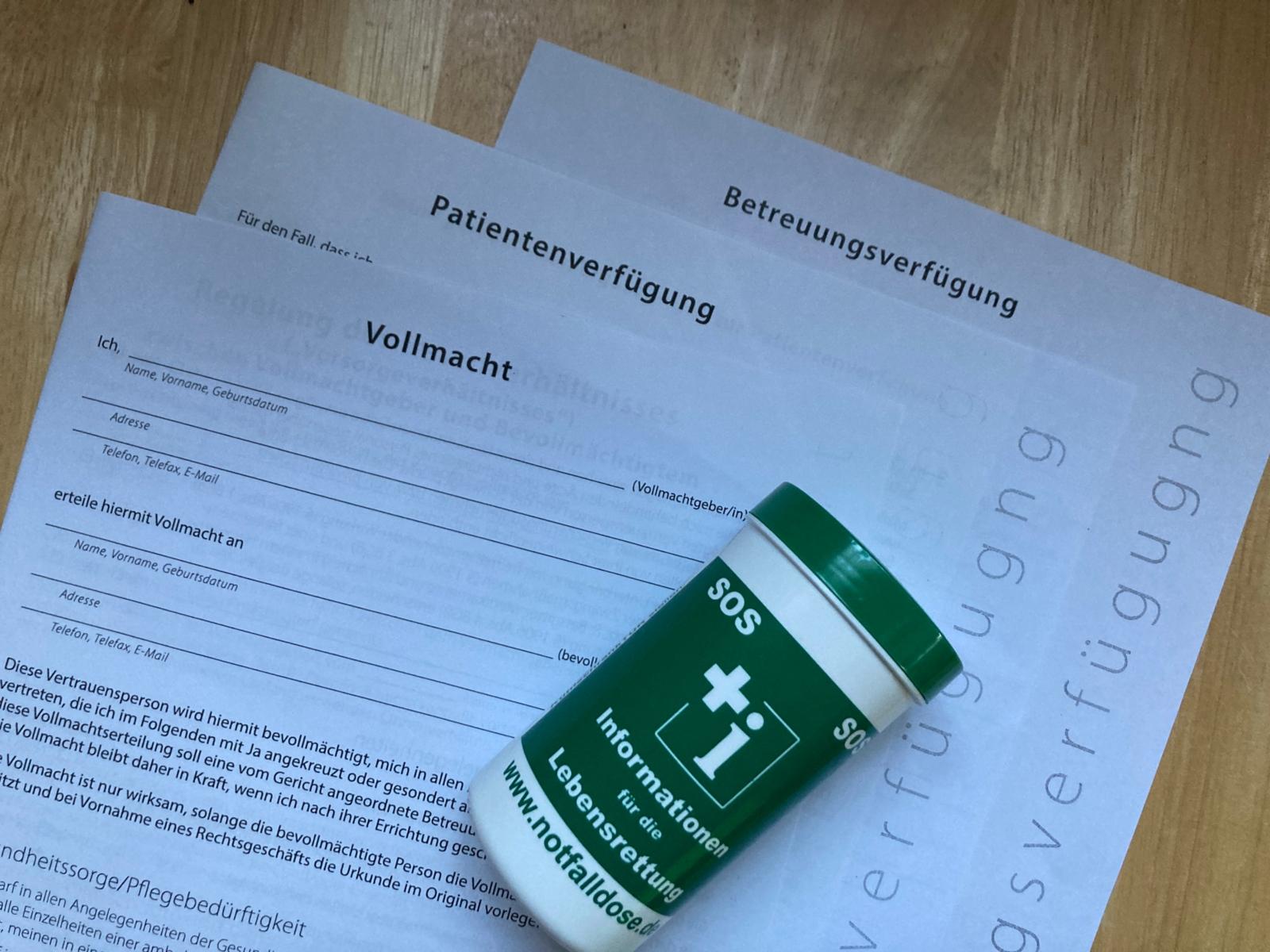 Patientenverfugung Vorsorgevollmacht Betreuungsverfugung