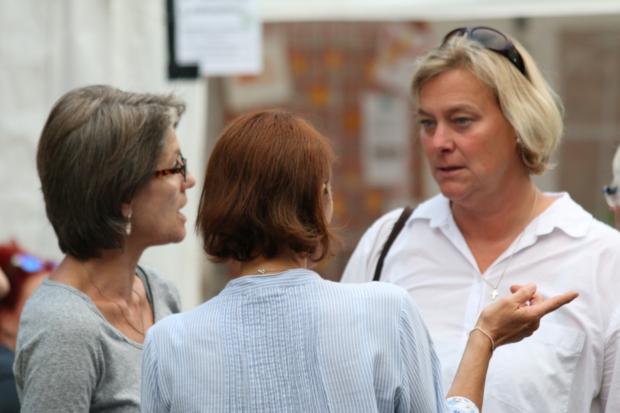 Austausch: Christine Schwung, Sonja de Pasquale-Bobach und Simone Draube