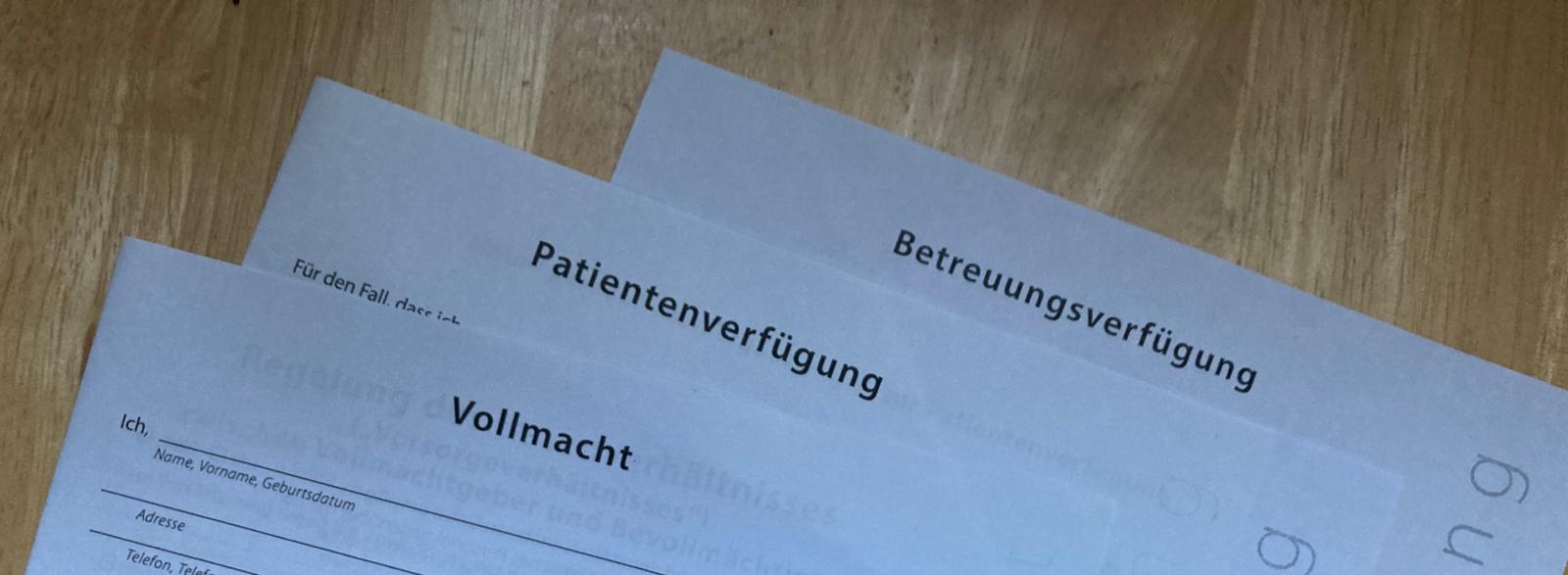 Patientenverfugung Vorsorgevollmacht Betreuungsverfugung