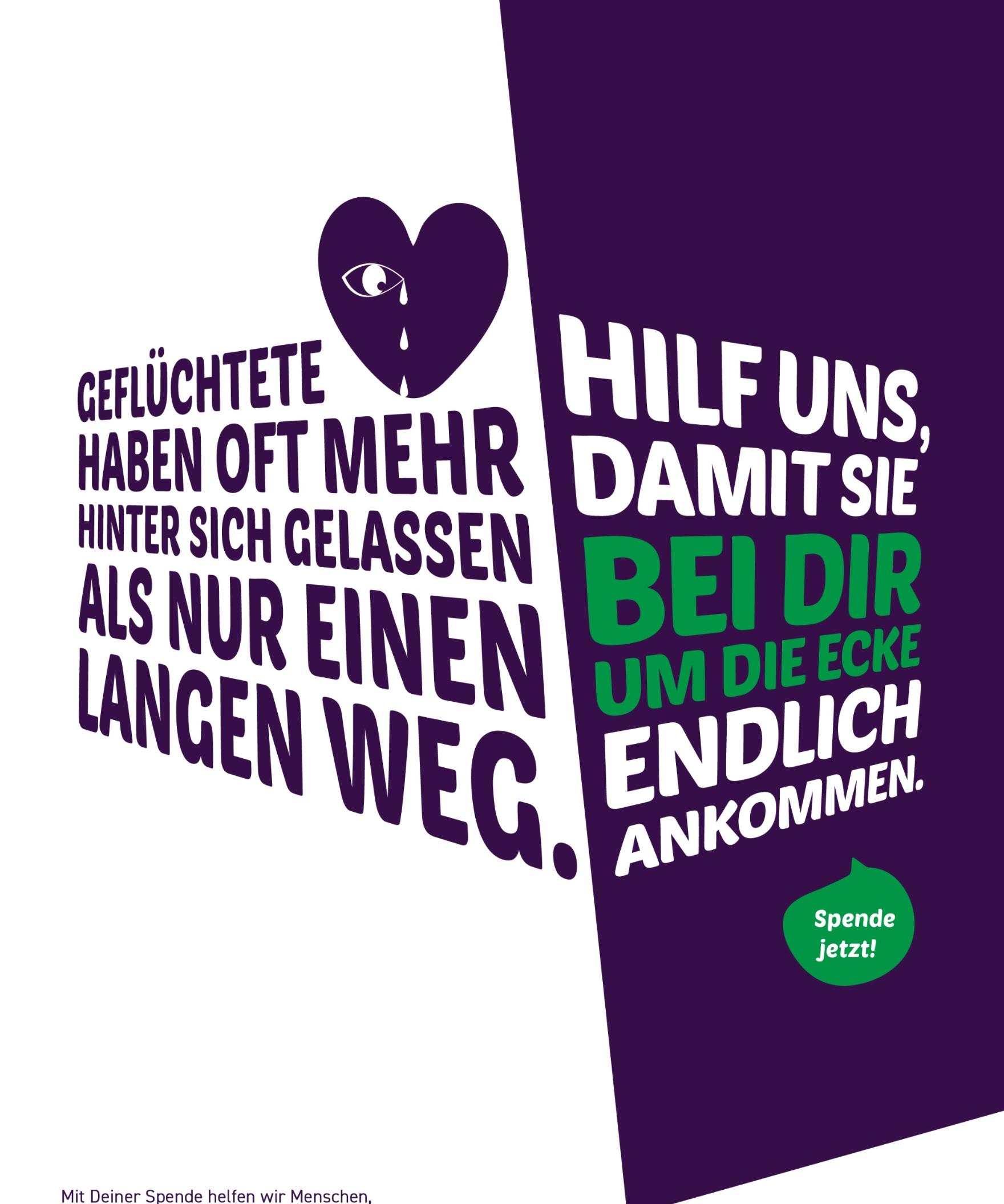 Geflüchtete haben oft mehr hinter sich gelassen als nur einen langen Weg. Hilf uns, damit sie bei dir um die Ecke endlich ankommen. Spende jetzt!