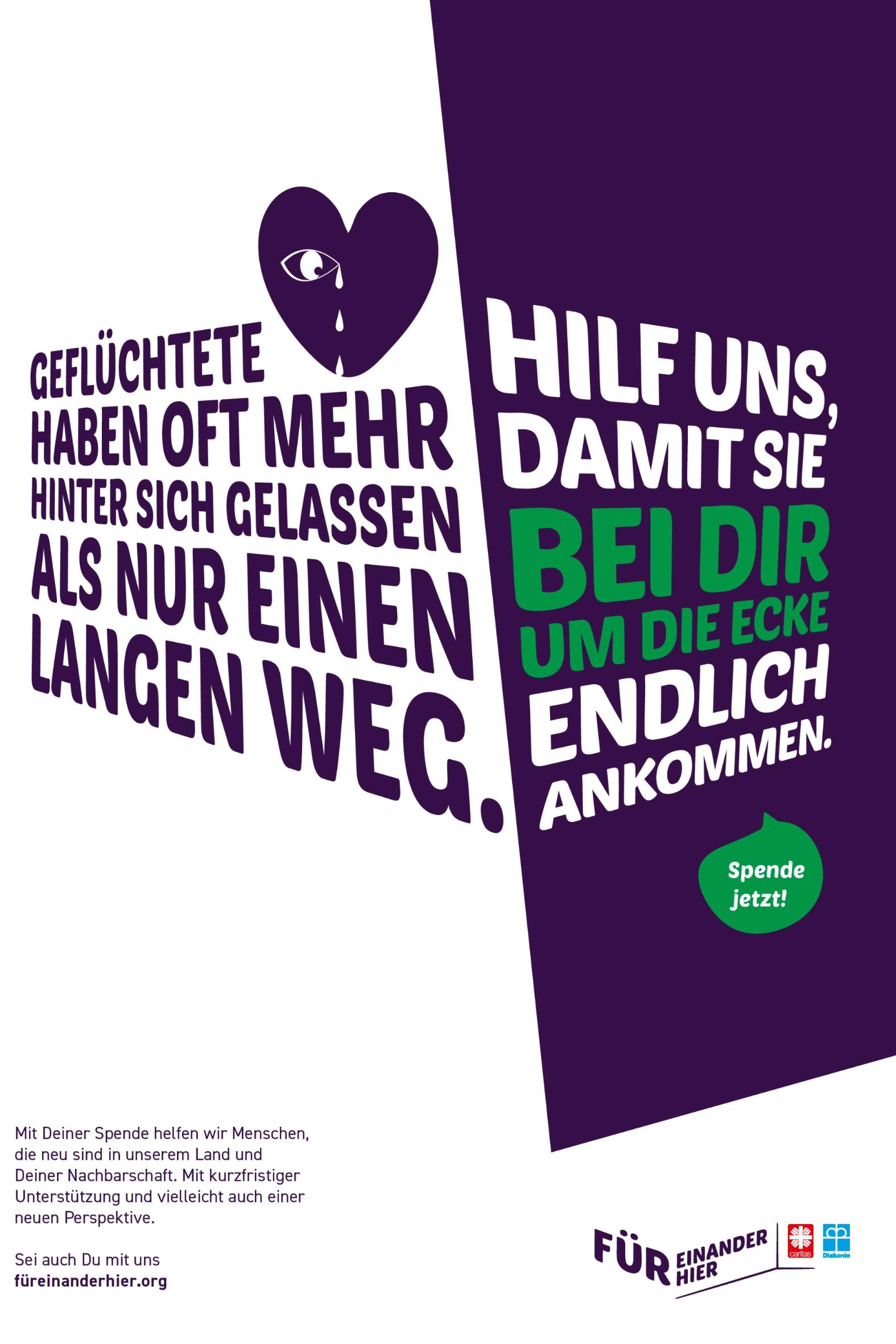 Geflüchtete haben oft mehr hinter sich gelassen als nur einen langen Weg. Hilf uns, damit sie bei dir um die Ecke endlich ankommen. Spende jetzt!