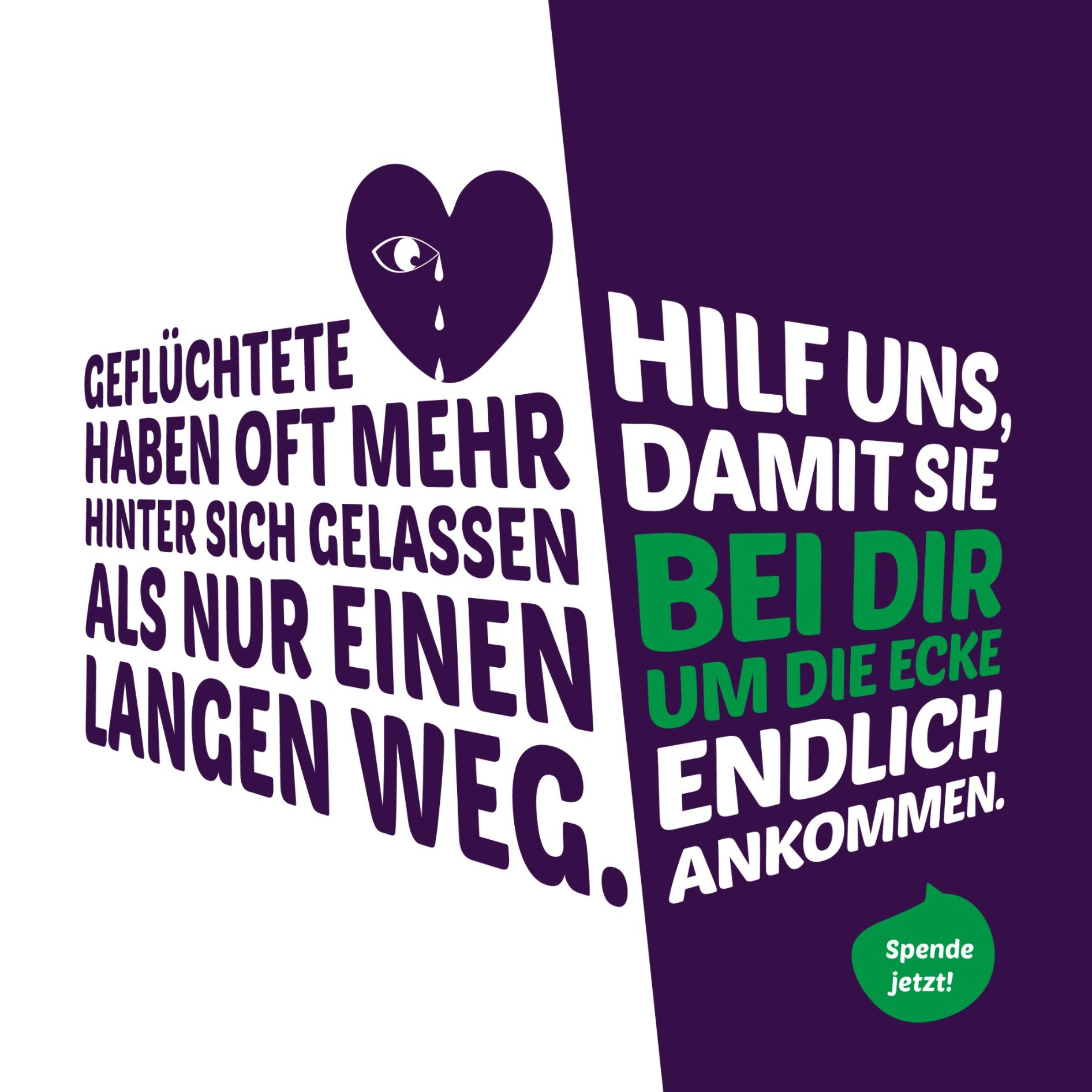 Geflüchtete haben oft mehr hinter sich gelassen als nur einen langen Weg. Hilf uns, damit sie bei dir um die Ecke endlich ankommen. Spende jetzt!