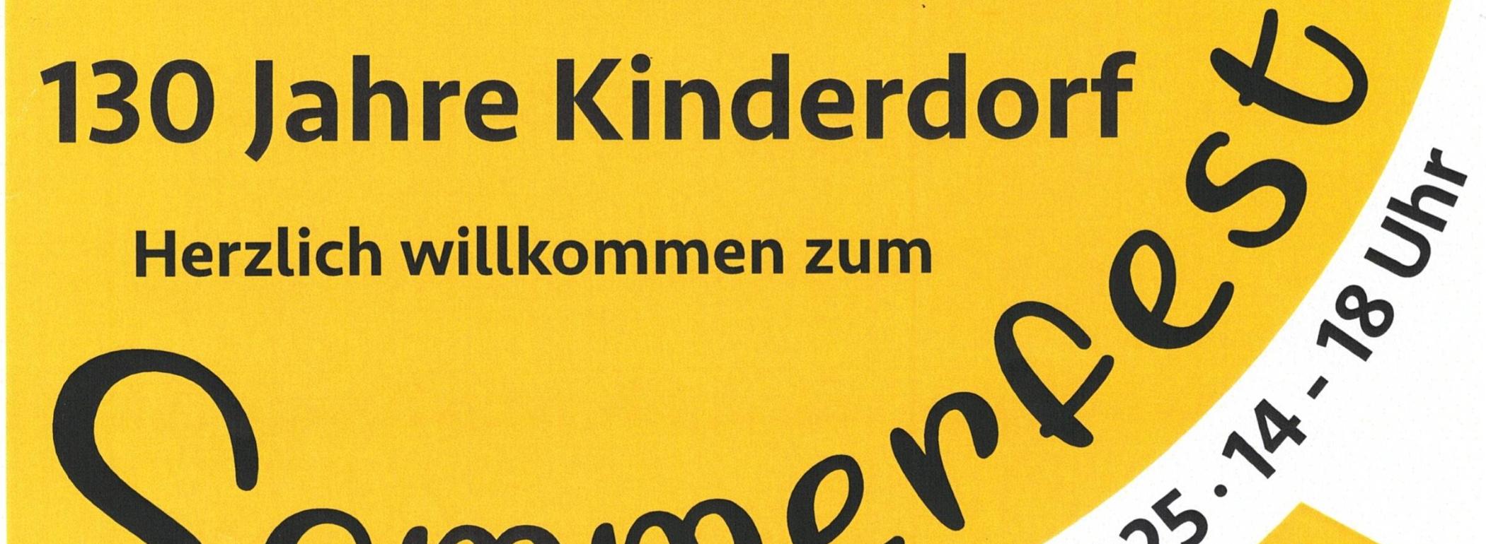 Kinderzeichnungen mit Angeboten auf dem Sommerfest