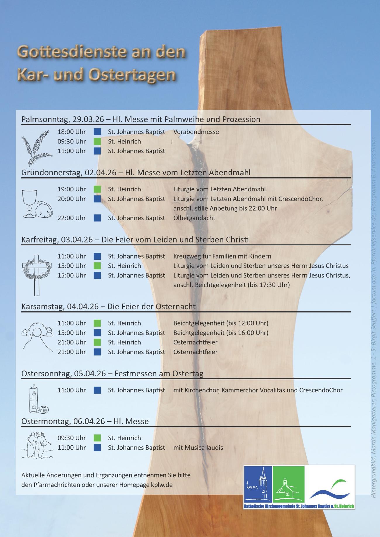 Plakat Ostergottesdienste 2026