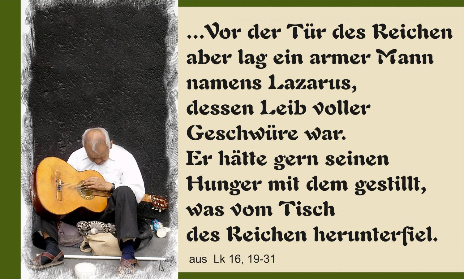 Beispielgeschichte vom Reichen und vom armen Lazarus