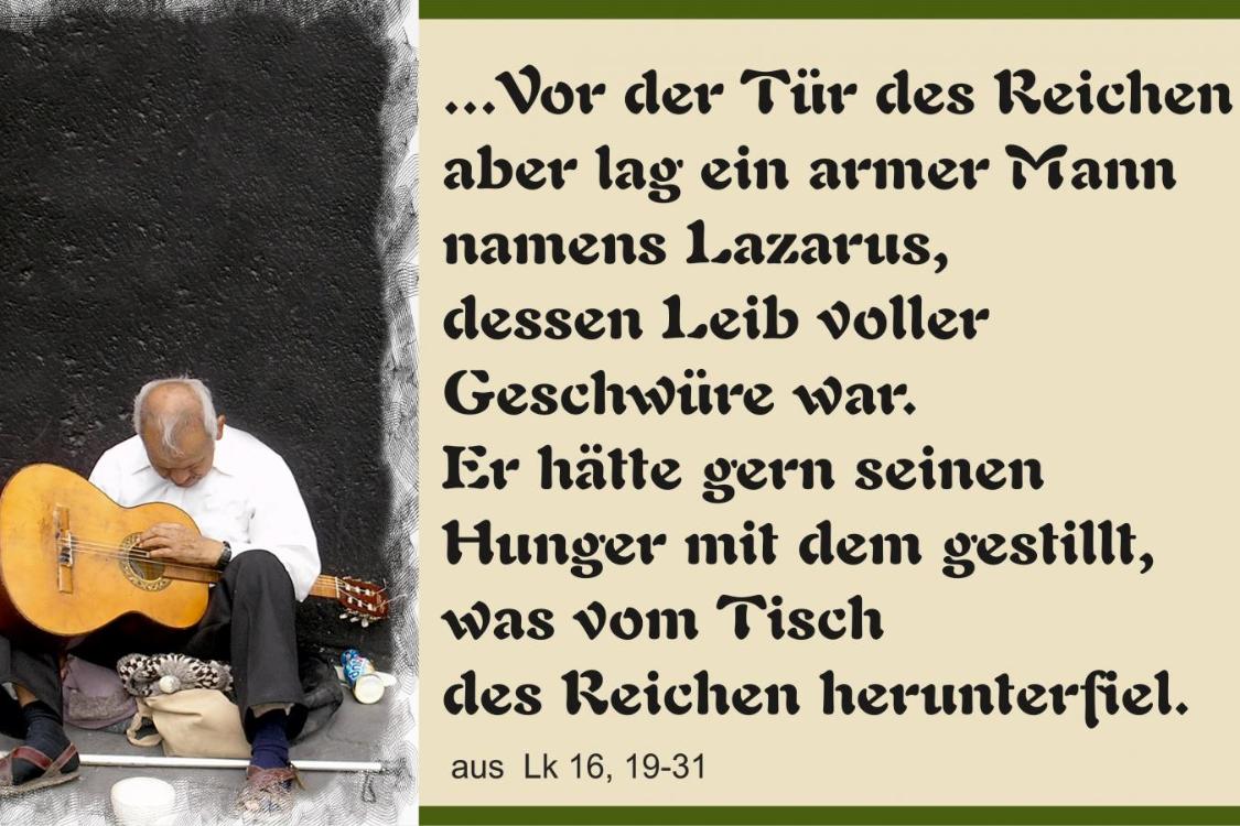 Beispielgeschichte vom Reichen und vom armen Lazarus
