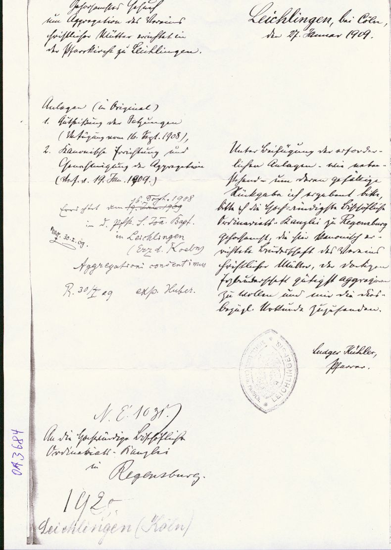 Archivdokument aus der Gründerzeit