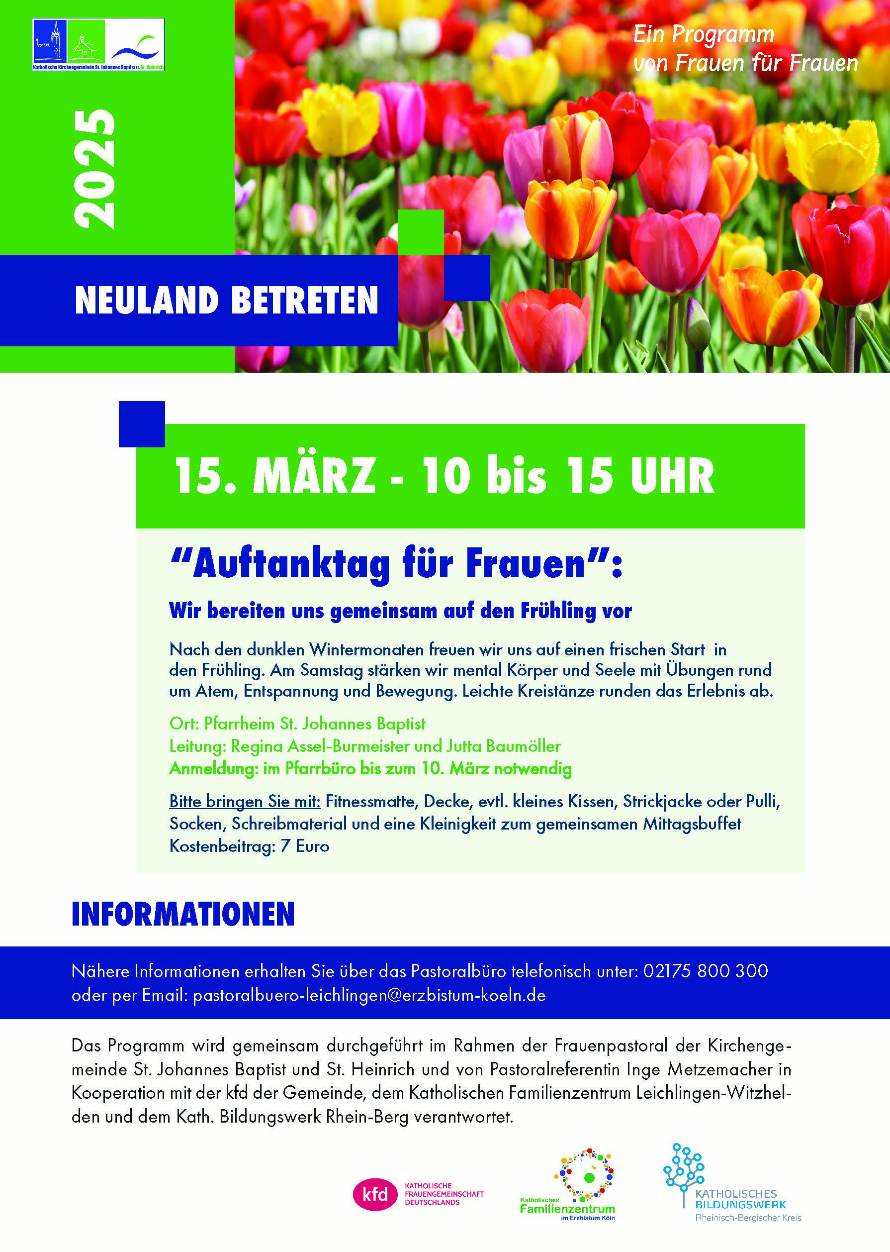 Neuland betreten: Auftanktag 15.03.2025