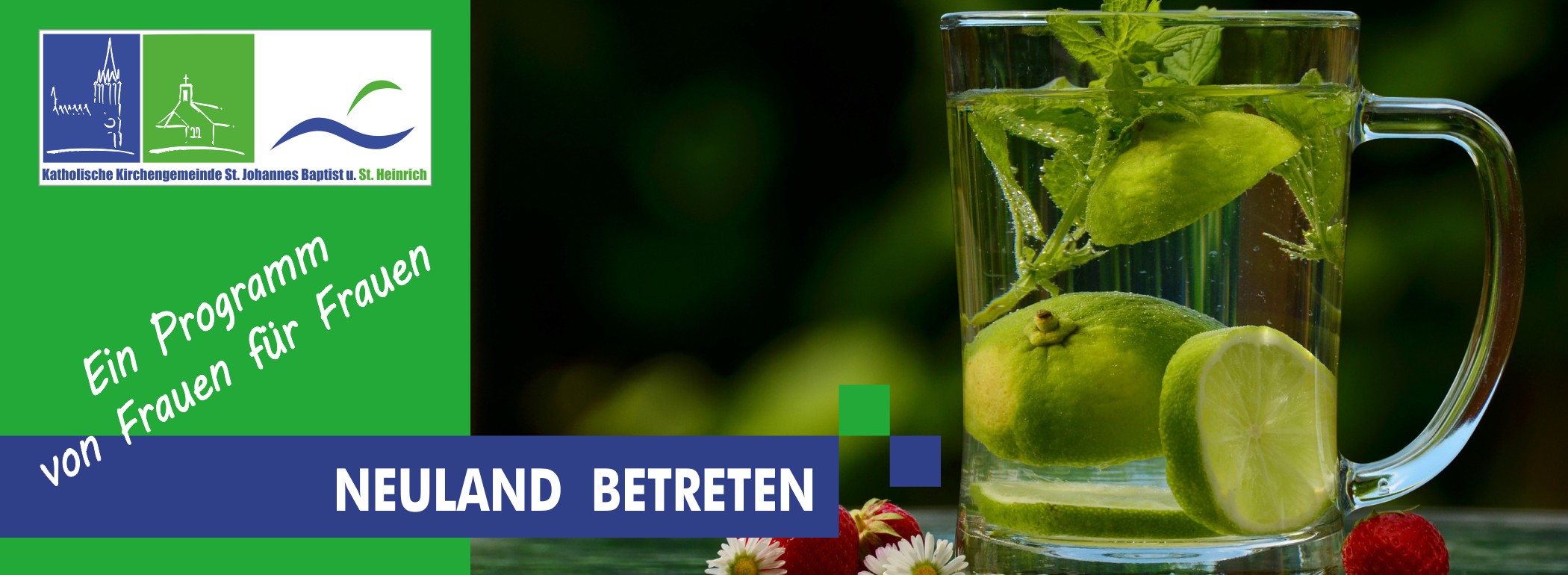 Zitronenmelisse und Limette in einem Teeglas