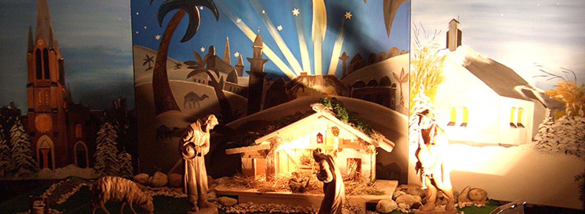 Krippe  in der Kapelle St. Heribert im Kinderdorf