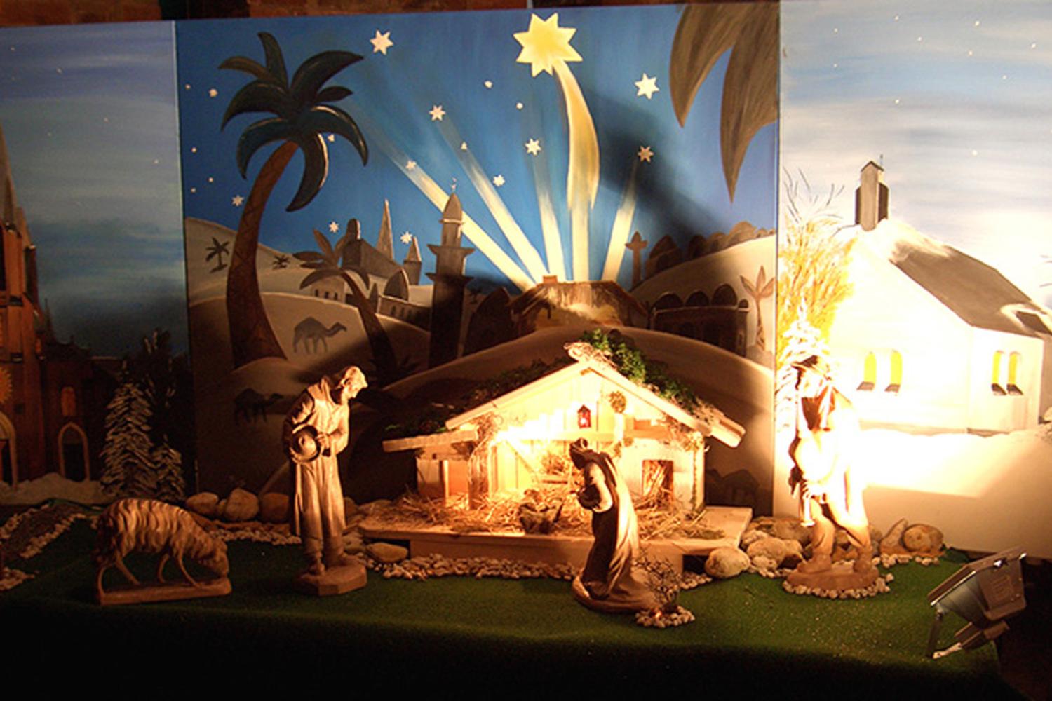 Krippe  in der Kapelle St. Heribert im Kinderdorf