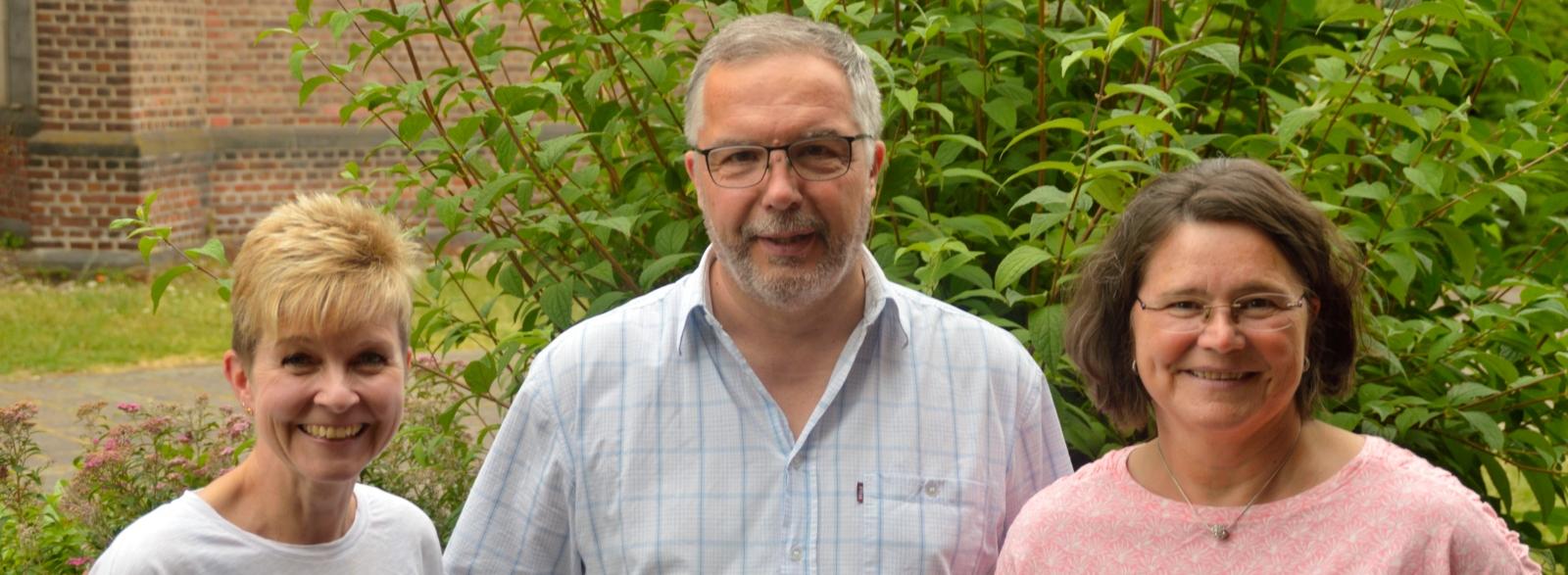 Das Pastoralbüroteam: Petra Stillger-Smolin, Peter Luscher und Sabine Weck