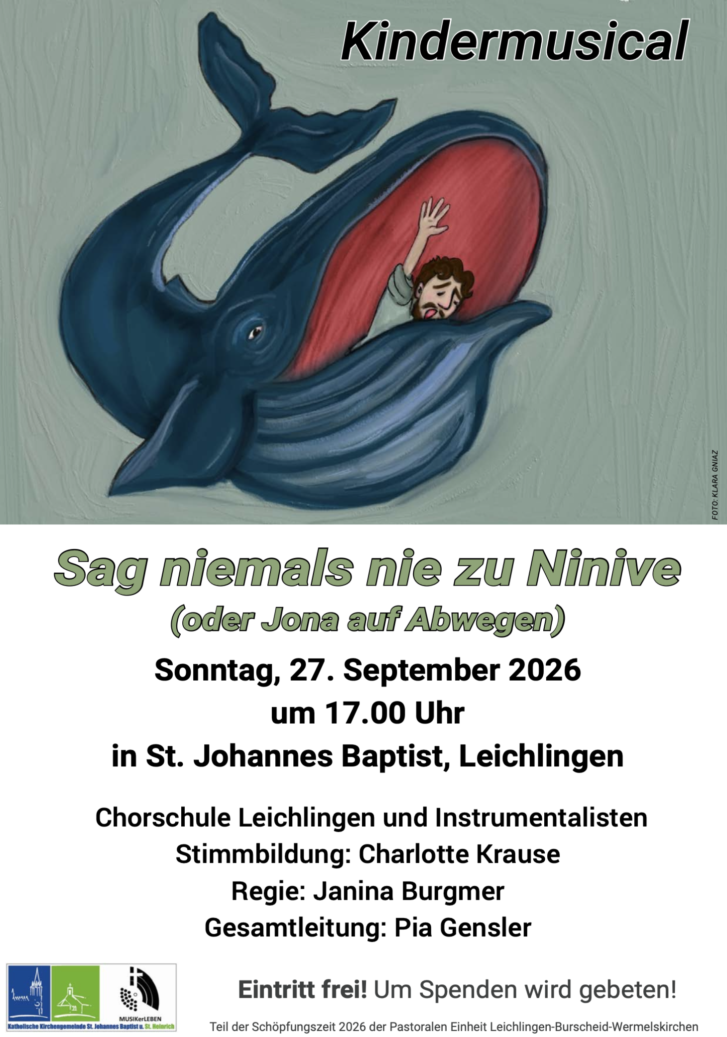 Plakat Kindermusical Sag niemals nie zu Ninive 27.09.2026