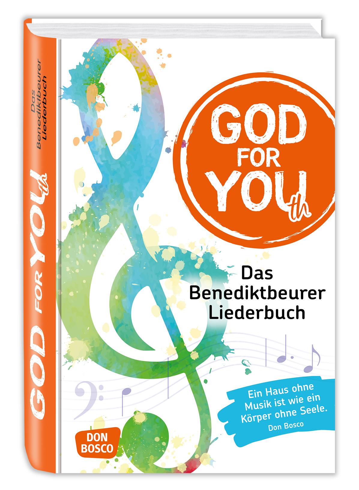 Buchcover mut Notenschlüssel und Text 'Das Benediktbeurer Liederbuch'