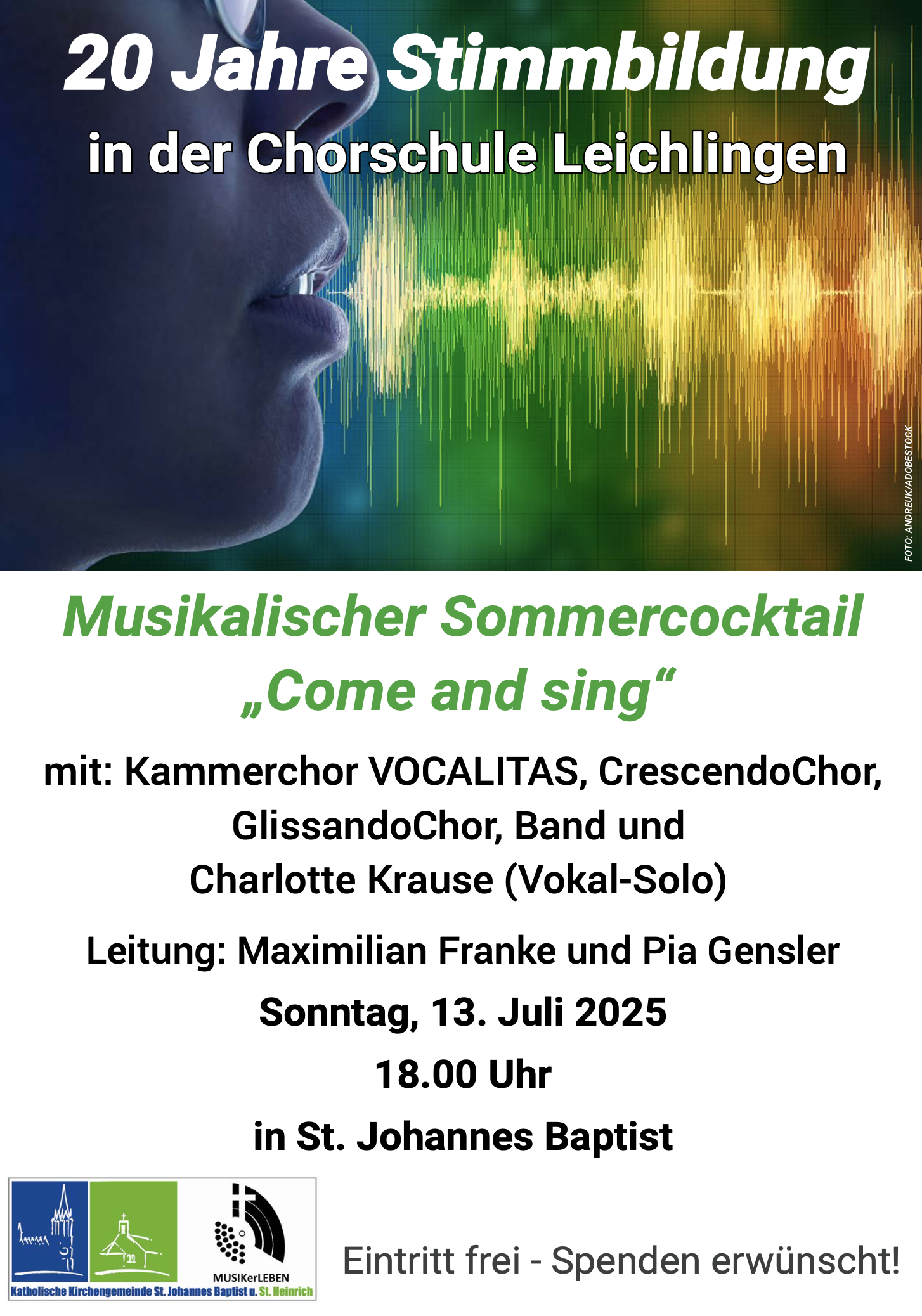 Plakat Sommerchorkonzert 2025