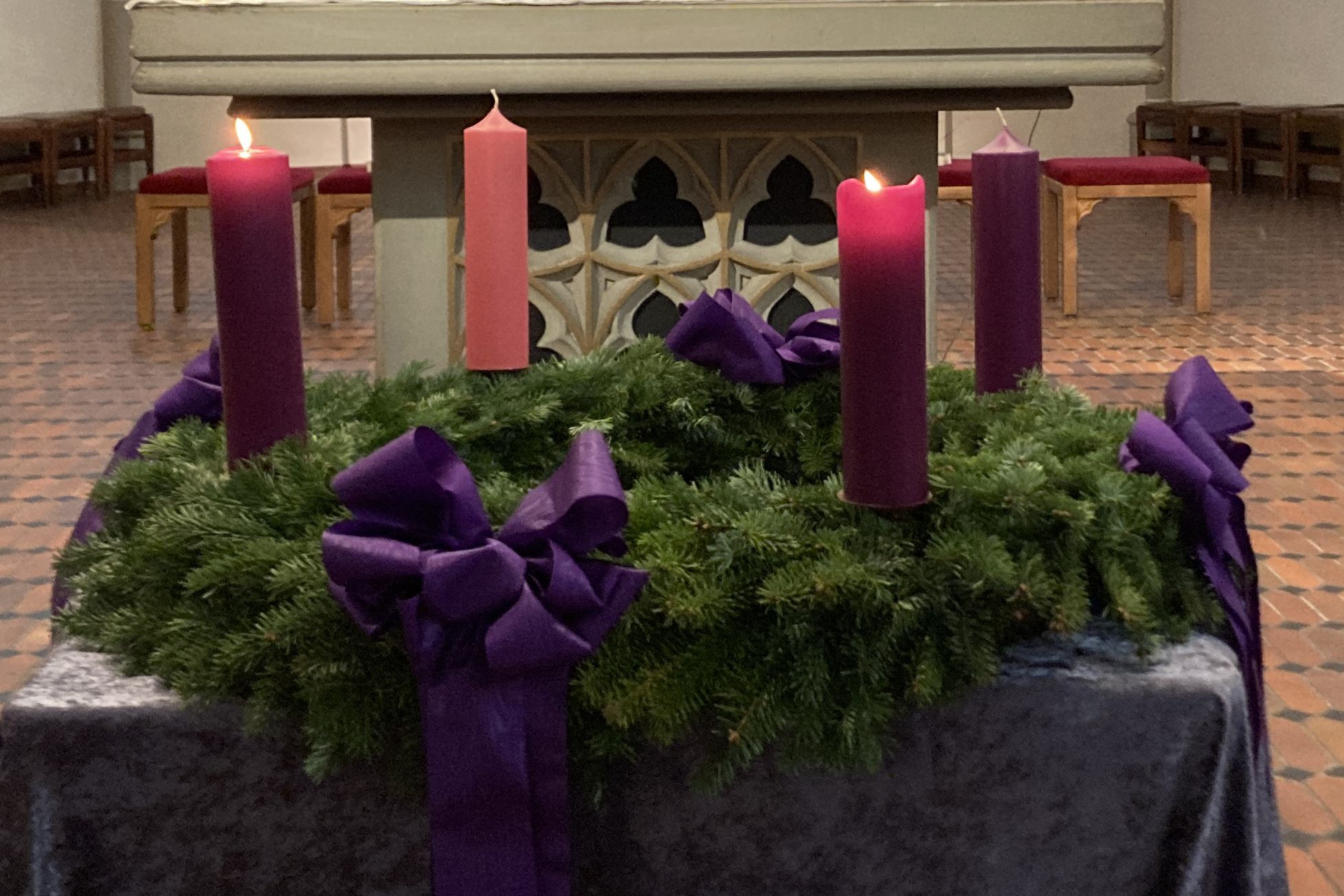 Adventskranz 2. Advent St. Johannes Baptist