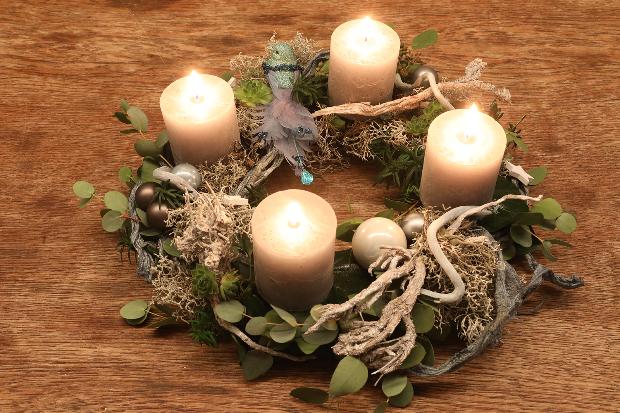 Adventskranz zum 4. Advent