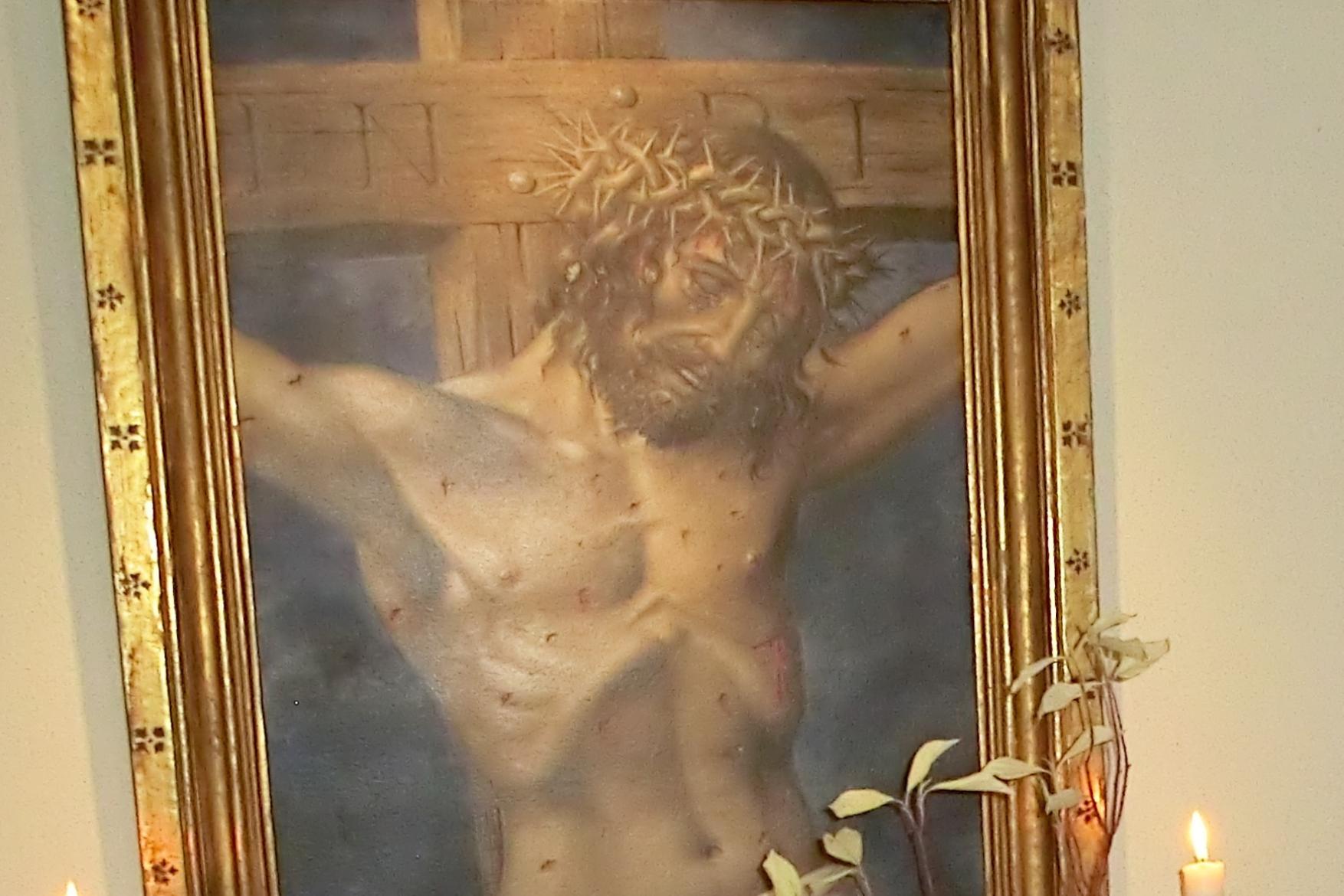 Ikebana am Seitenaltar von St. Johannes Baptist