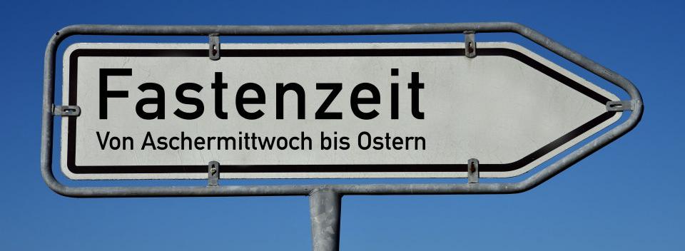 Schild Fastenzeit