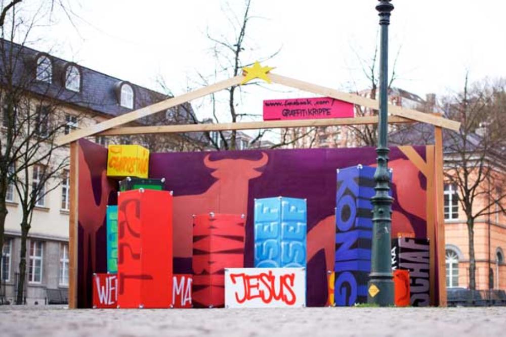 Graffiti Krippe in Wuppertal