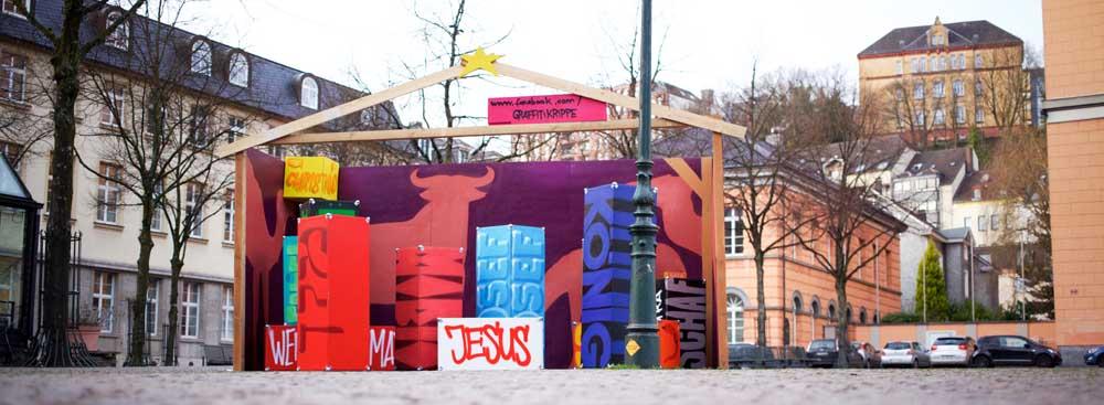 Graffiti Krippe in Wuppertal